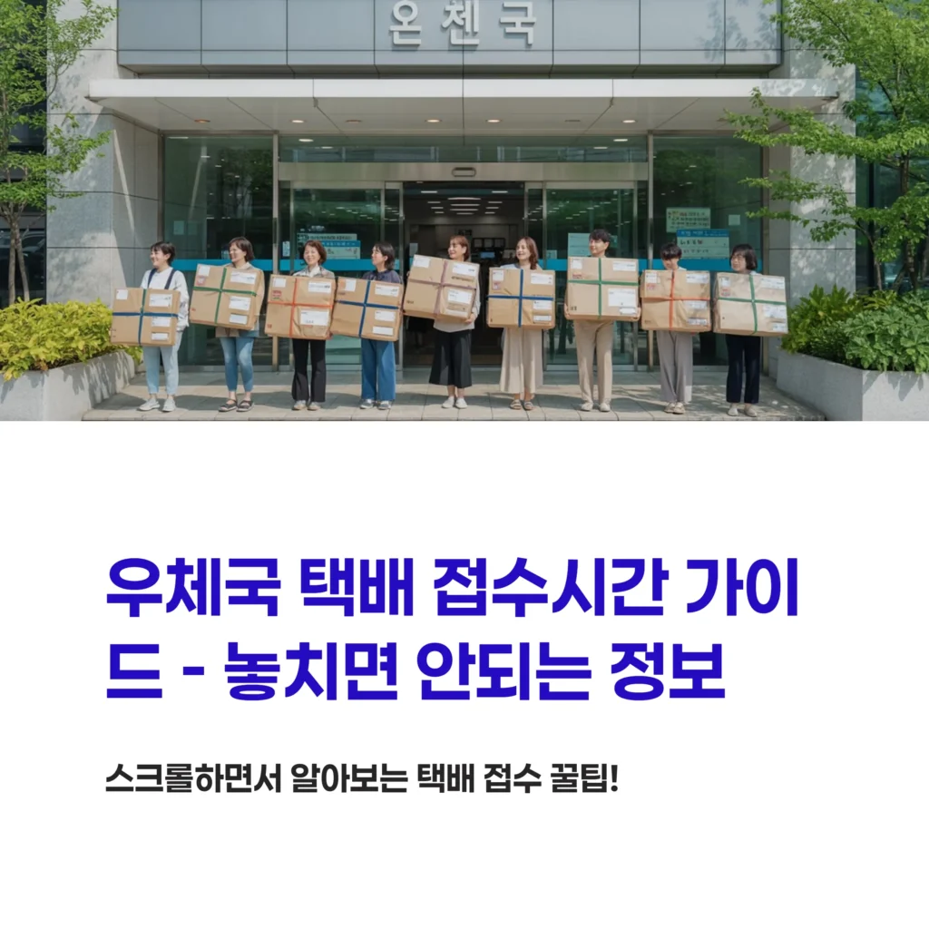 우체국 택배 접수시간 정리 11 1 1