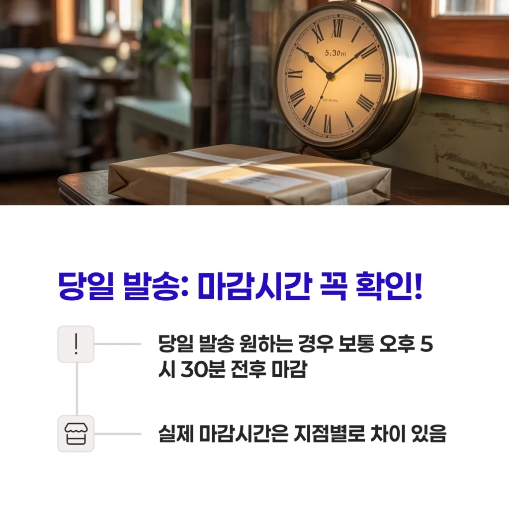 우체국 택배 접수시간 정리 13 3 1