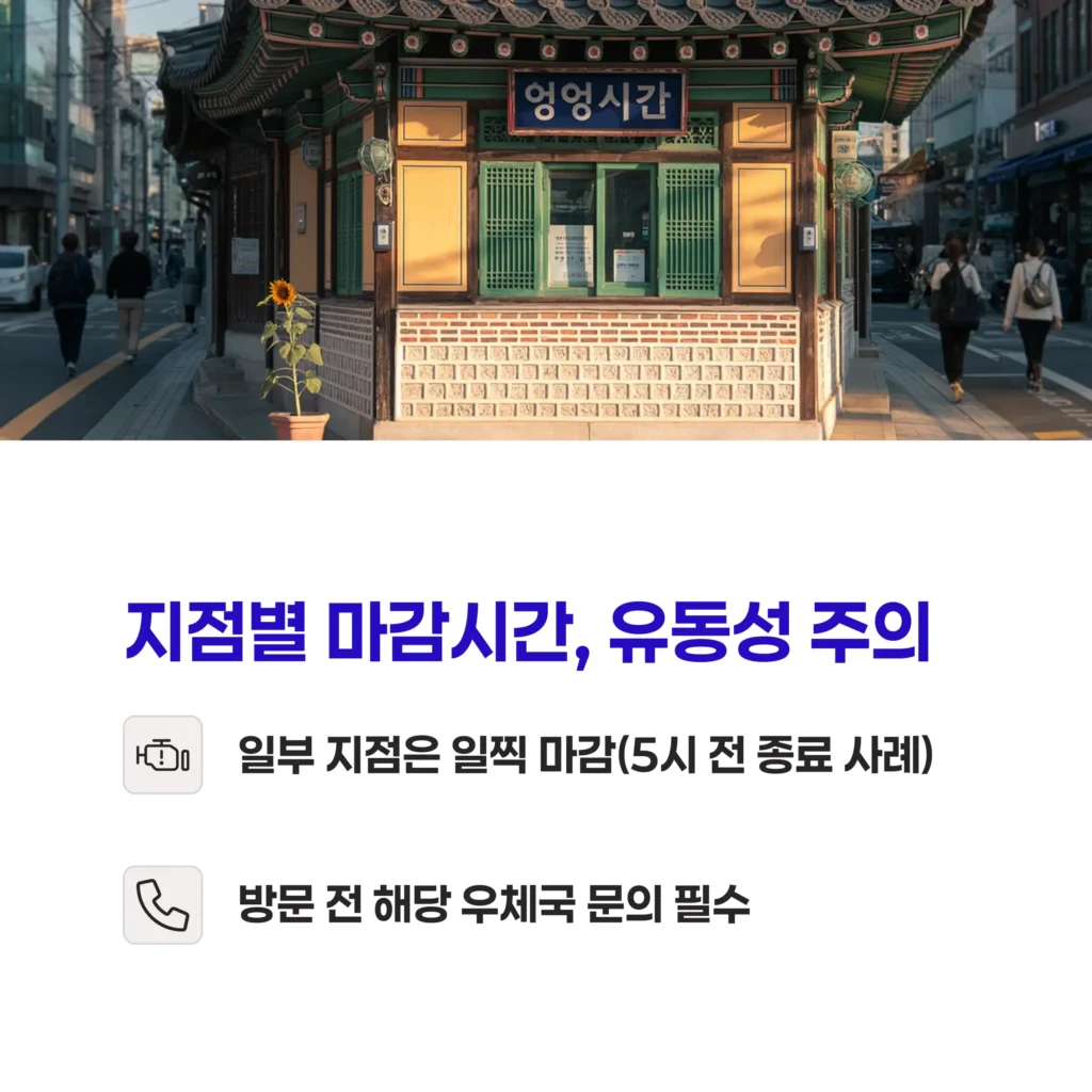 우체국 택배 접수시간 정리 14 4 1