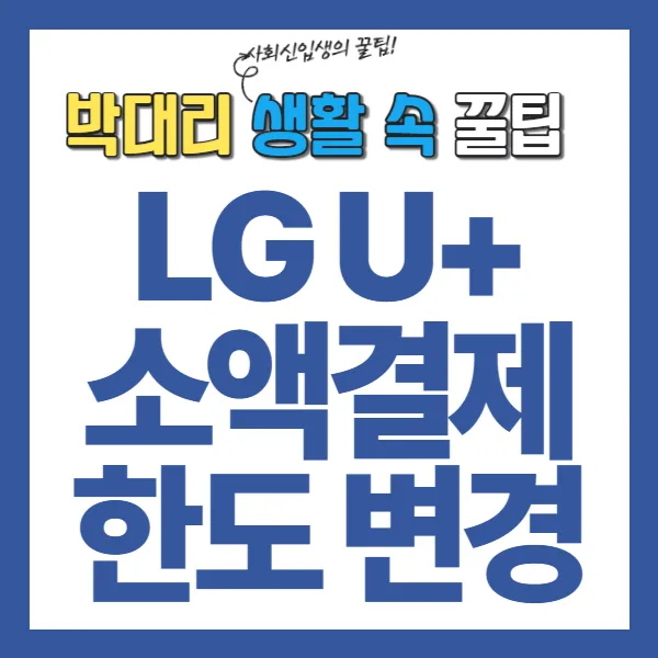 LG U+ 소액결제 한도 변경