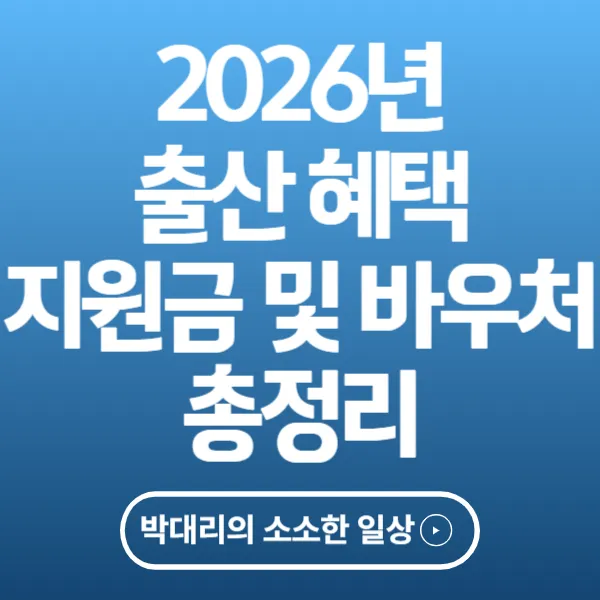 2026년 출산 혜택 지원금 및 바우처 총정리