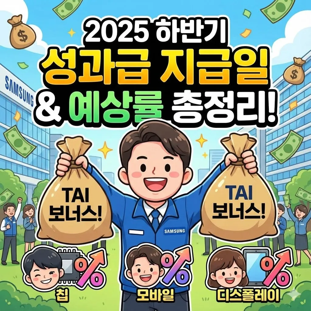 2025년 삼성전자 하반기 성과급 지급일 및 사업부별 TAI 예상 지급률 총정리