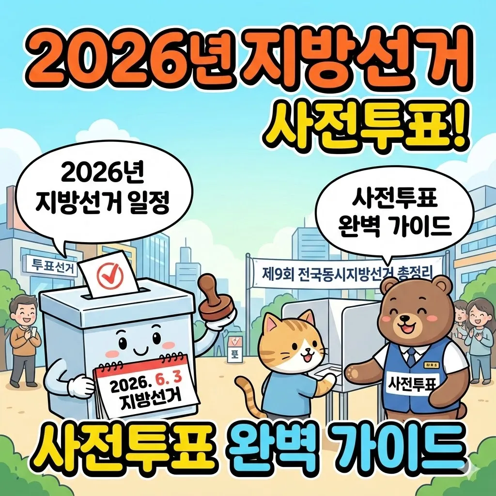 2026년 지방선거 일정 및 사전투표 완벽 가이드, 제9회 전국동시지방선거 총정리 - 박대리의 소소한일상