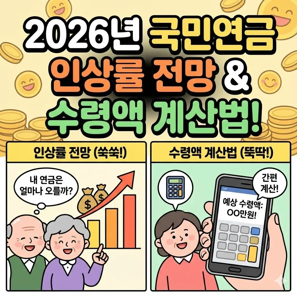 2026년 국민연금 인상률 전망 및 수령액 계산법, 내 연금은 얼마나 오를까