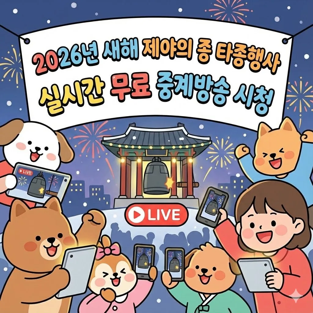 2026년 새해 제야의 종 타종행사 실시간 무료 중계방송 시청