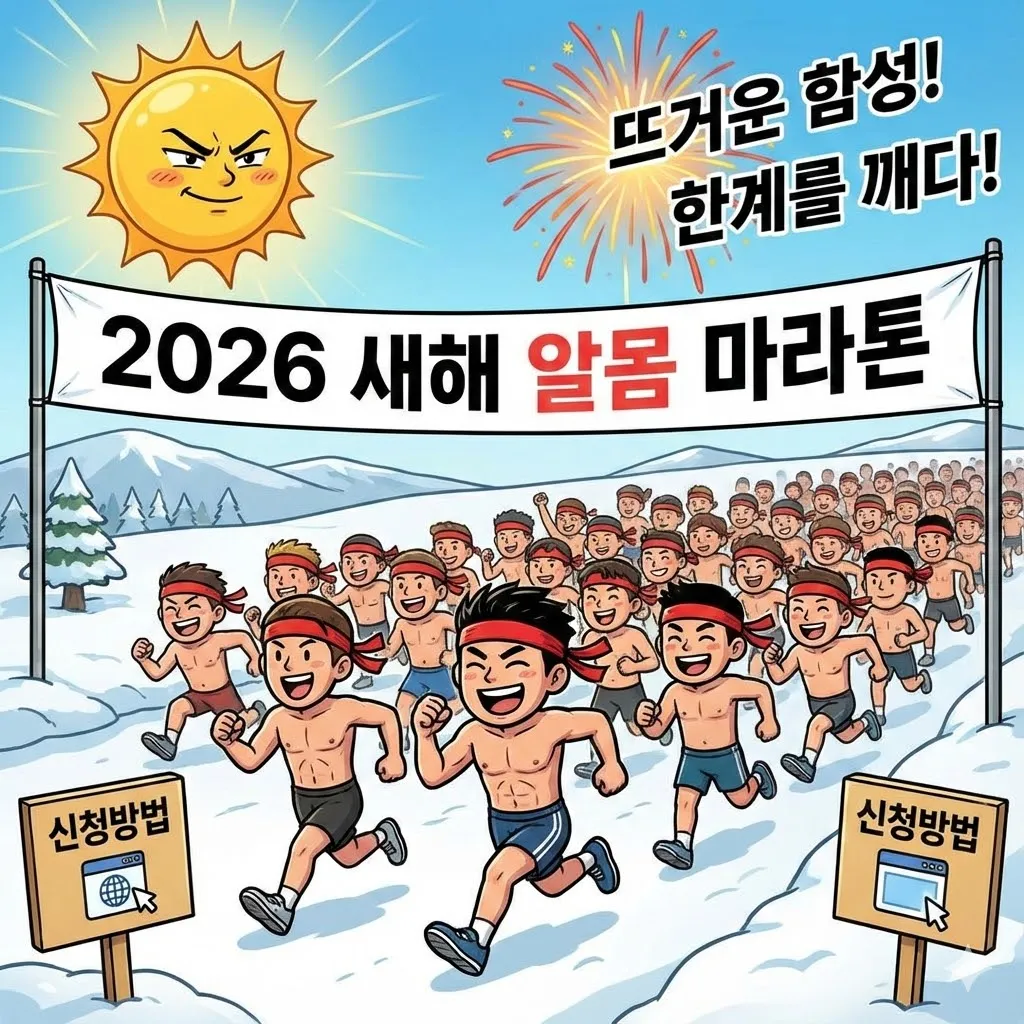 2026년 새해알몸마라톤 대회 일정 및 신청방법, 한계를 깨고 새해를 여는 뜨거운 함성!
