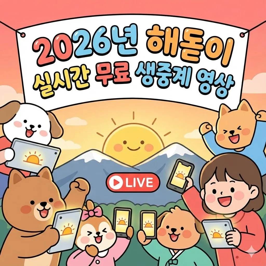2026년 해돋이 실시간 무료 생중계 영상