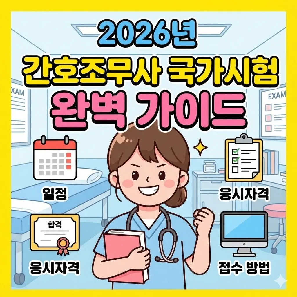 2026년도 간호조무사 국가시험 일정 및 합격 가이드, 응시 자격부터 접수 방법까지 완벽 정리