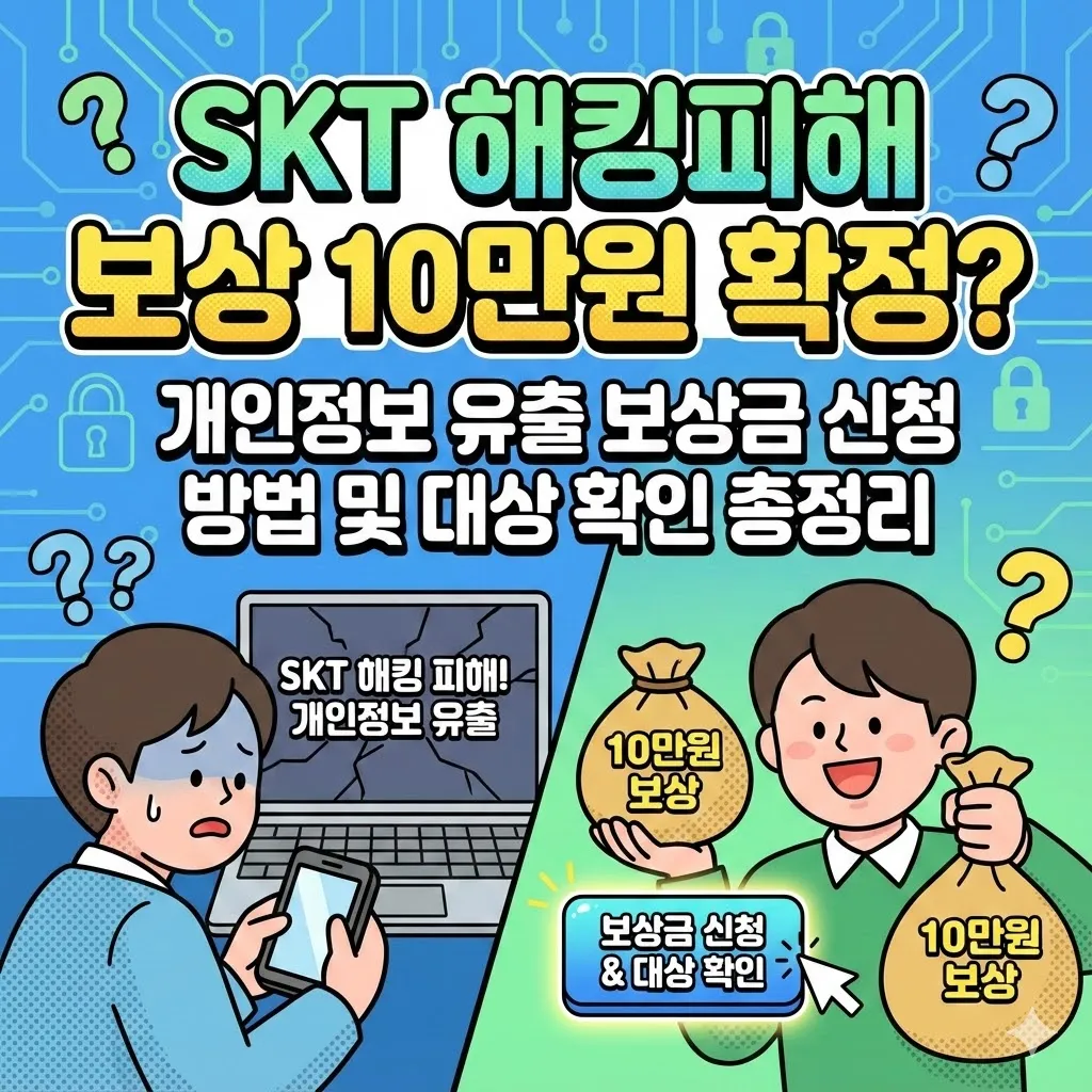 SKT 해킹피해자 보상 10만원 확정 개인정보 유출 보상금 신청 방법 및 대상 확인 총정리