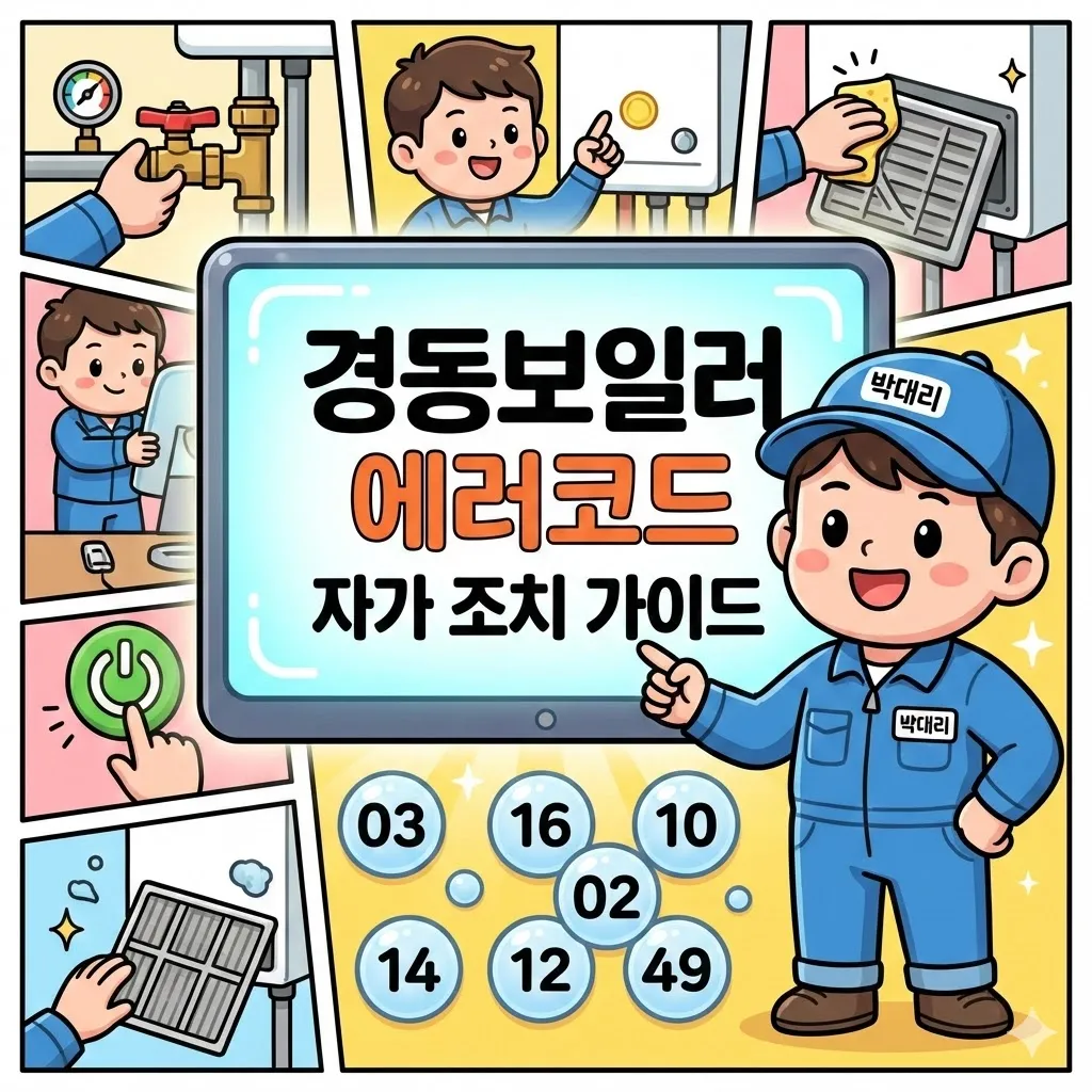 경동보일러 에러코드 03, 16, 10, 02, 14, 12, 49 해결방법, 자가 조치 가이드