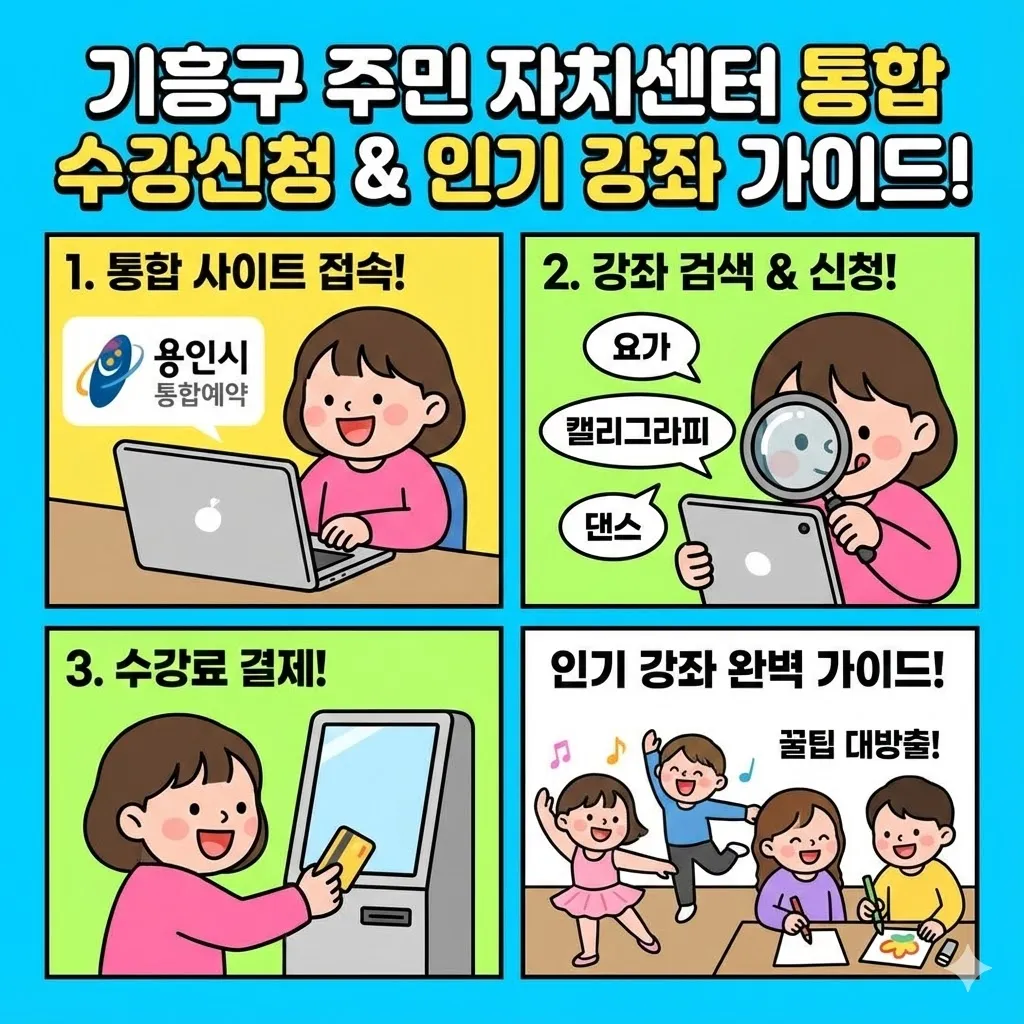 기흥구 주민자치센터 통합 수강신청 방법 및 인기 강좌 완벽 가이드
