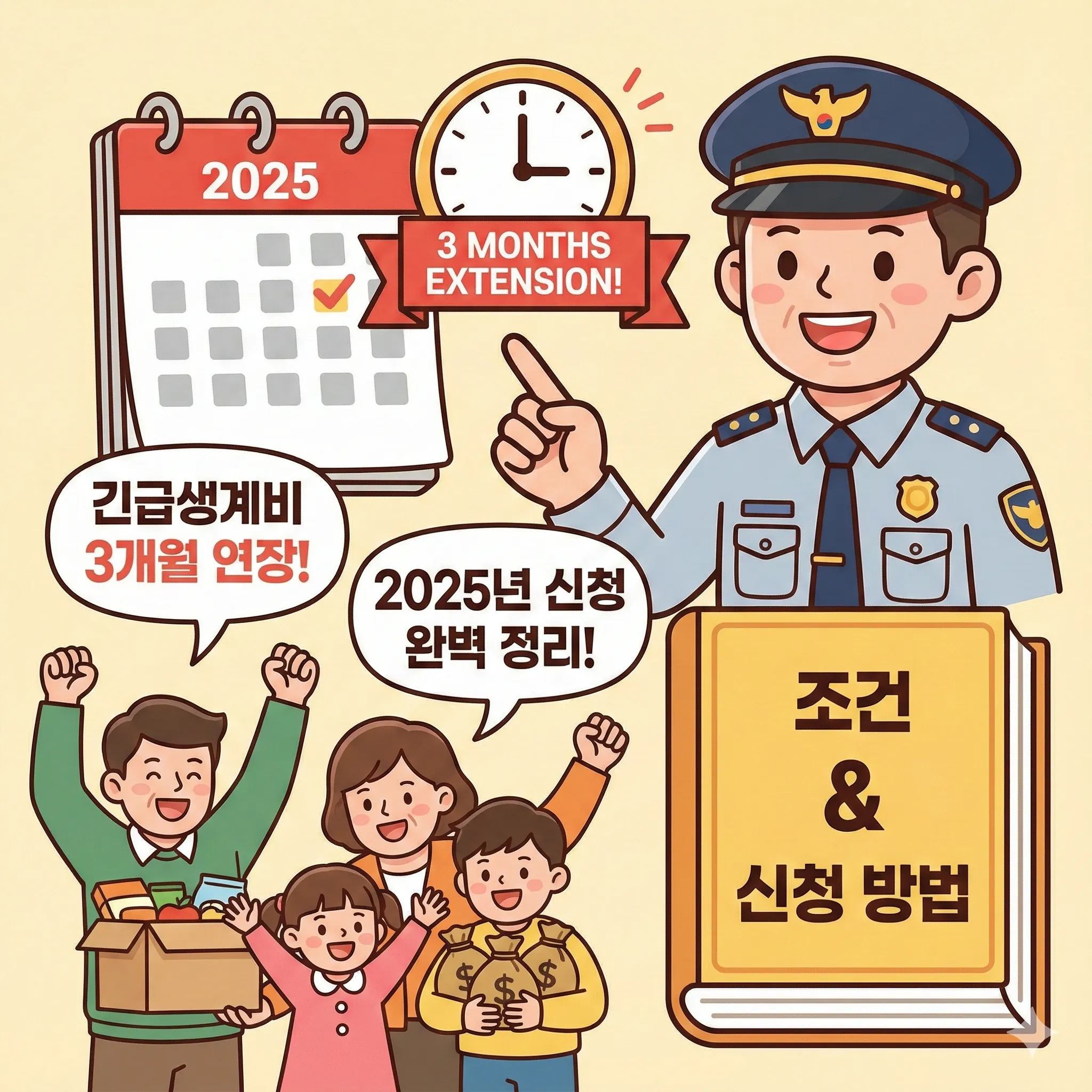 긴급생계비 지원 3개월 연장 조건과 2025년 신청 방법 완벽 정리