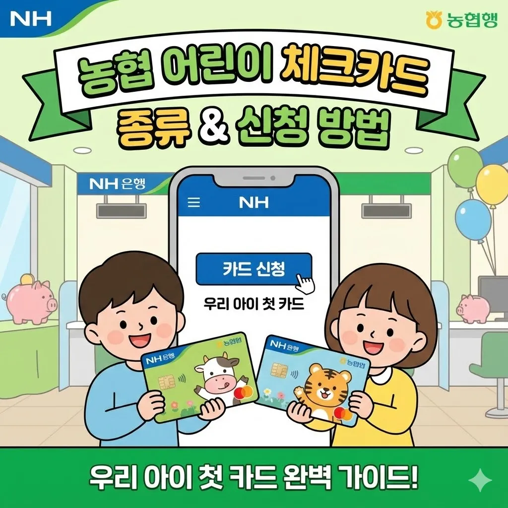 농협 어린이 체크카드 종류 및 신청 방법 우리 아이 첫 카드 완벽 가이드