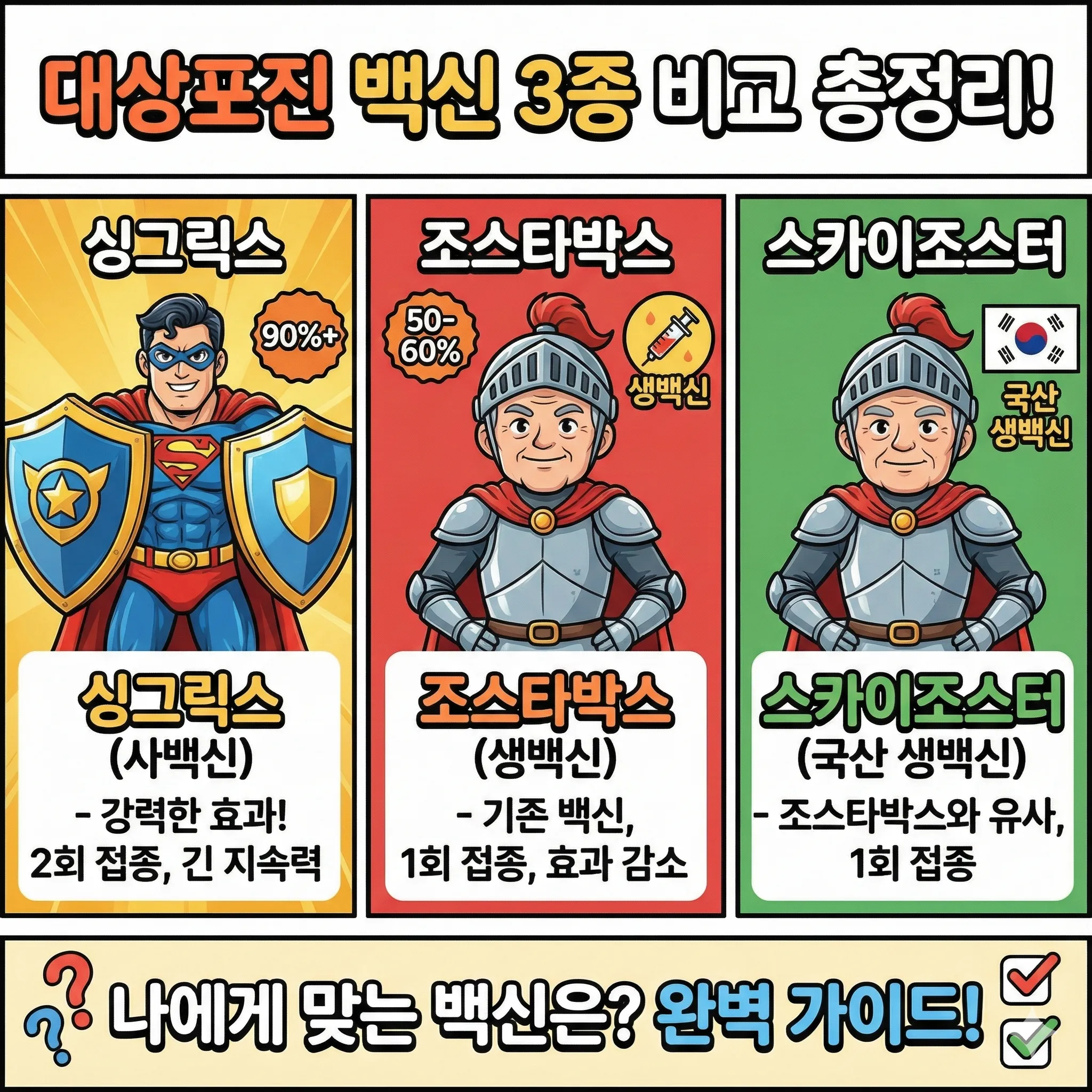 대상포진 백신 종류