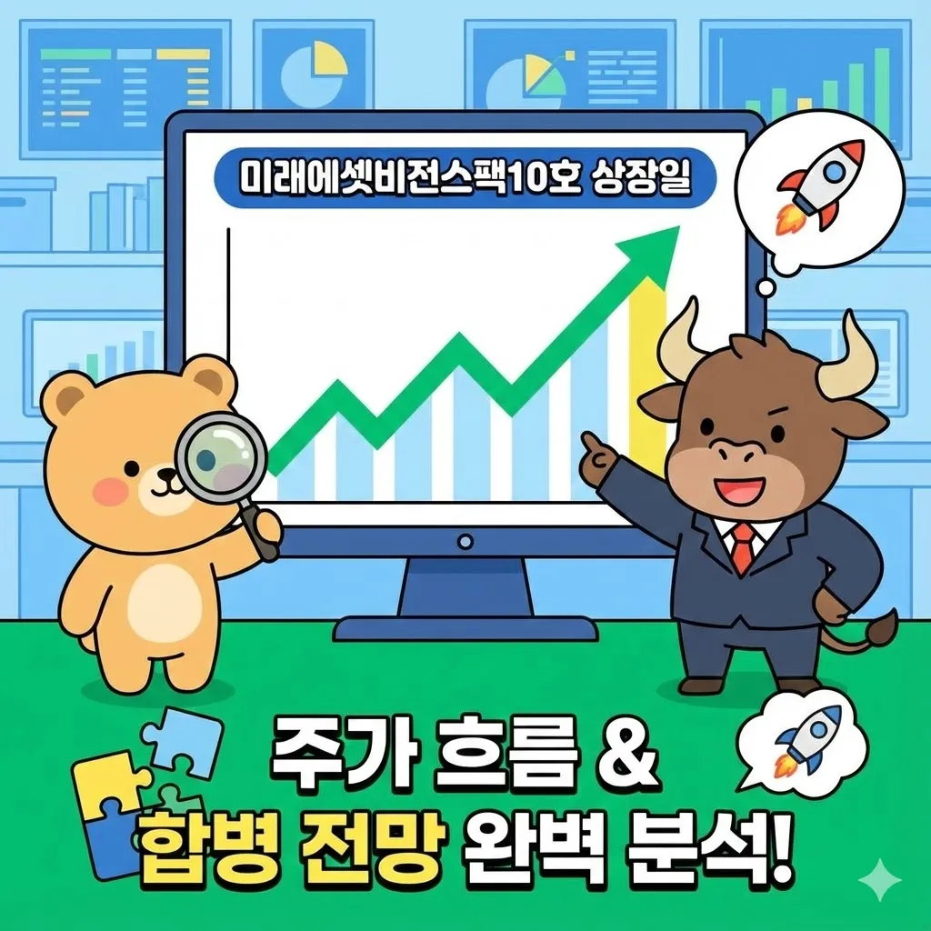 미래에셋비전스팩10호 상장일 주가 흐름 및 향후 합병 전망 완벽 분석