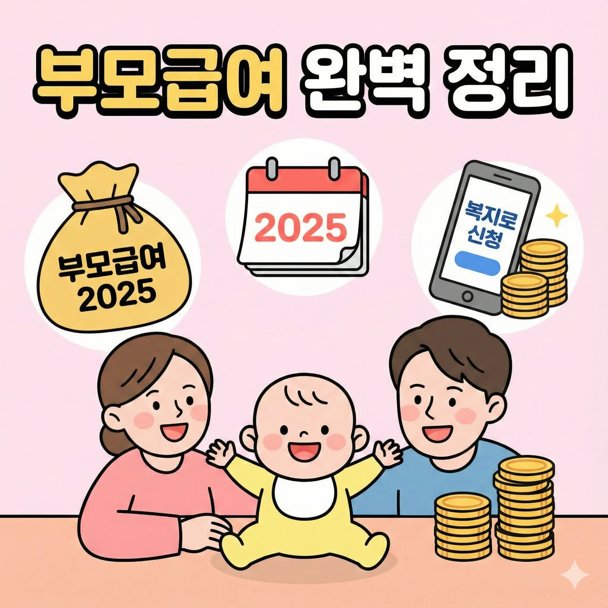 부모급여 지급대상 2025년 기준 금액 및 신청방법 완벽 정리