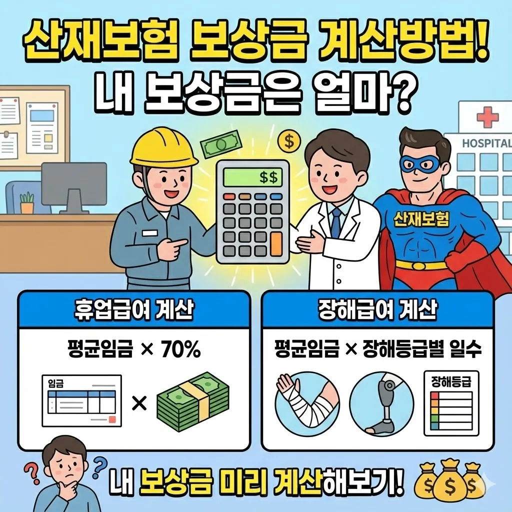 산재보험 계산방법, 내 보상금은 얼마일까? (휴업급여·장해급여)