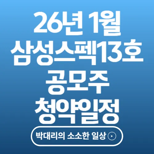 삼성스팩13호 공모주 청약일정(삼성기업인수목적), 제2의 삼성스팩 대박 신화 쓸까[종목 분석]