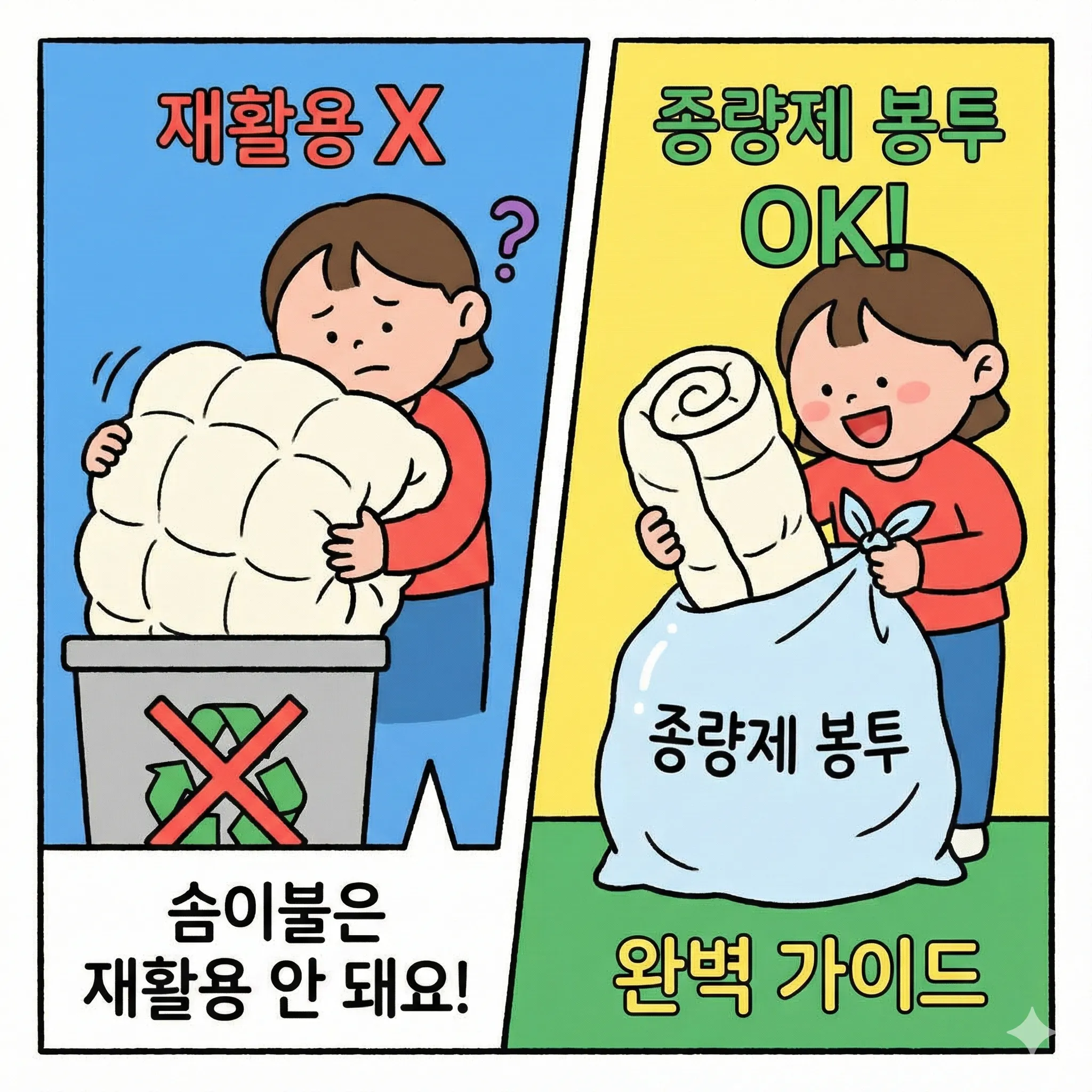 솜이불 버리는 방법, 재활용 안 된다는 사실 알고 계셨나요 완벽 가이드