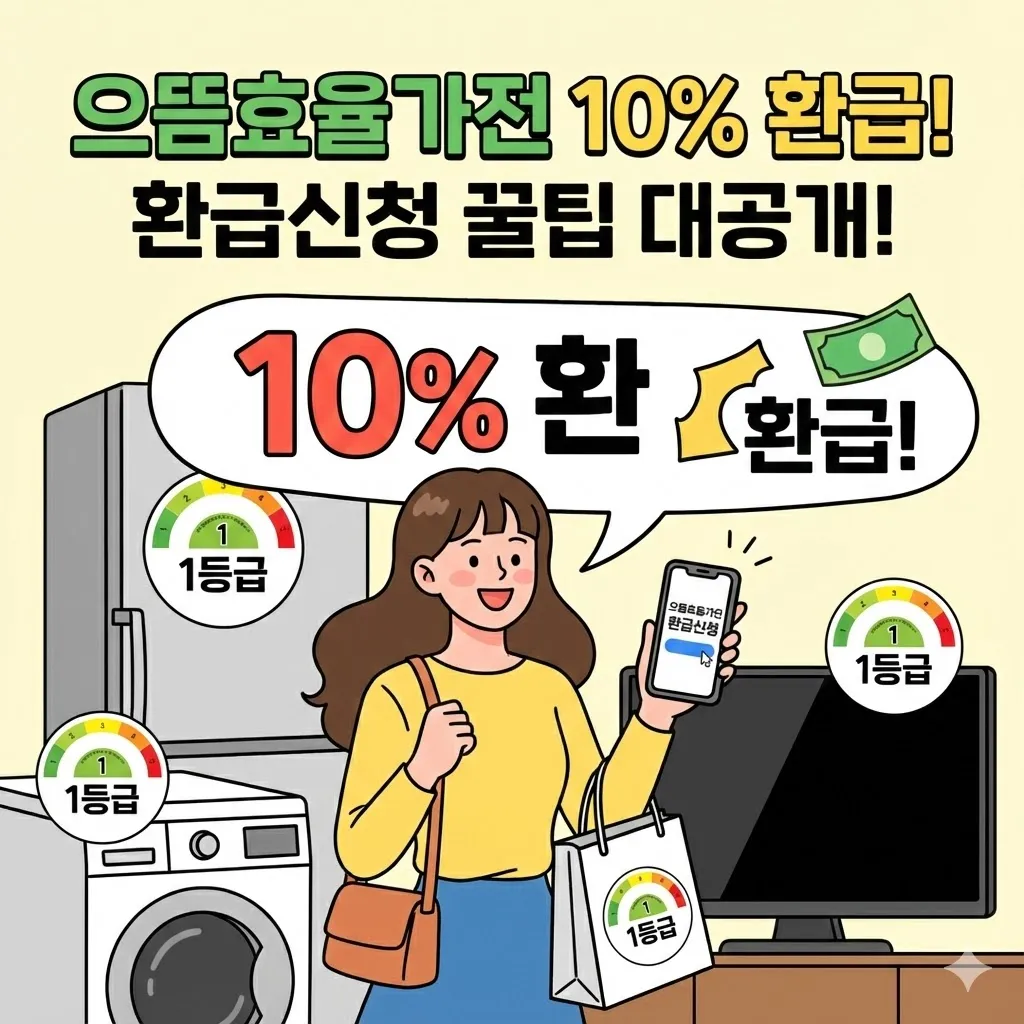 으뜸효율가전 환급신청 방법, 10% 환급 받는 꿀팁