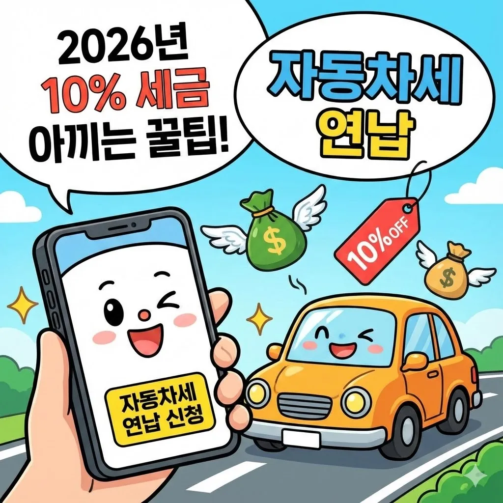 자동차세 연납 신청, 2026년 10% 세금 아끼는 꿀팁!