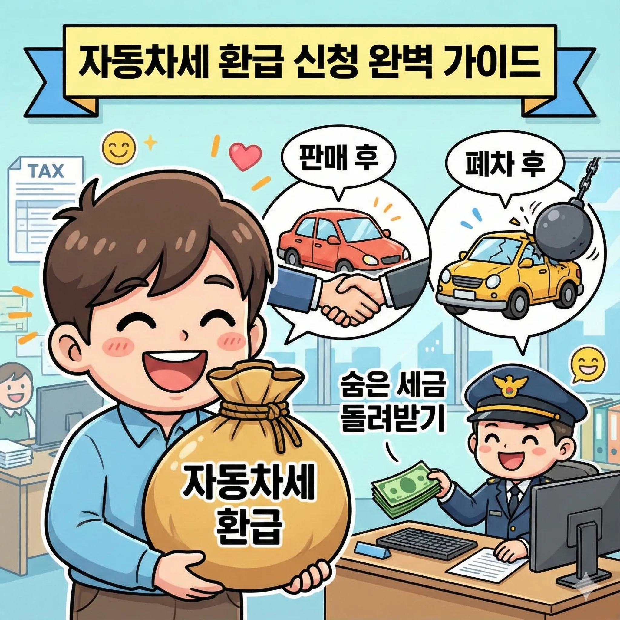 자동차세 환급 신청 완벽 가이드, 판매·폐차 후 숨은 세금 돌려받기