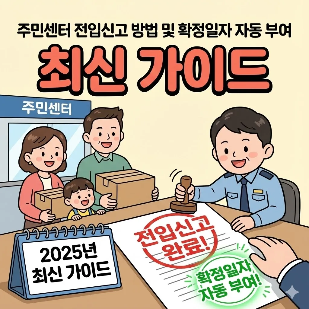 주민센터 전입신고 방법 및 확정일자 자동 부여 최신 가이드