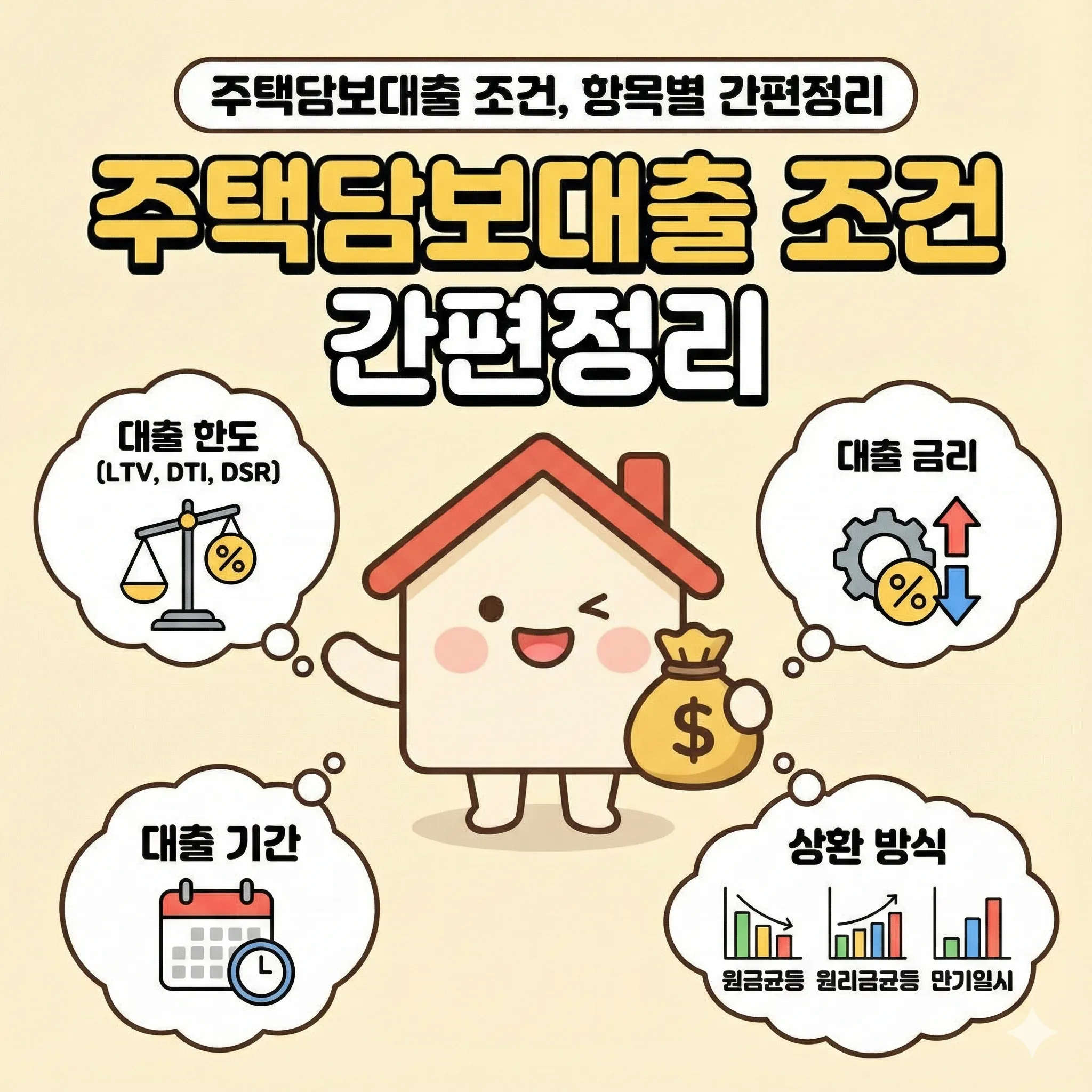 주택담보대출 조건 및 항목별 한도 금리 완벽 정리 가이드