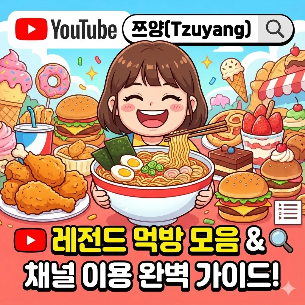 쯔양 유튜브, 레전드 먹방 영상 모음 및 채널 이용 완벽 가이드