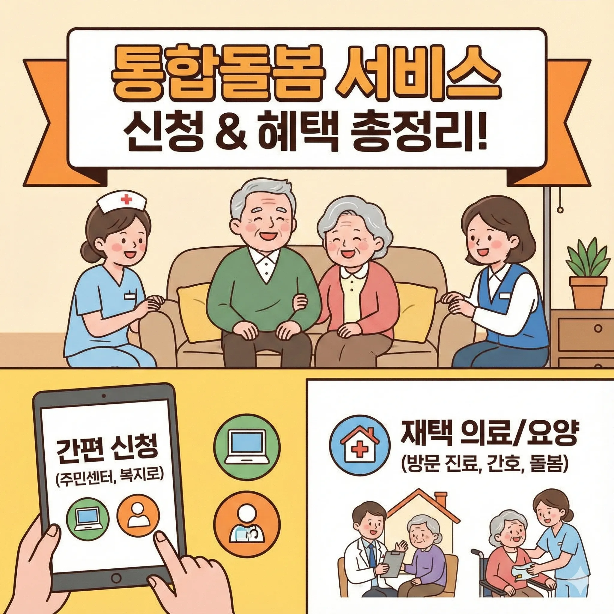 통합돌봄 서비스 신청 방법 및 노인 지역사회 재택 의료 요양 혜택 총정리