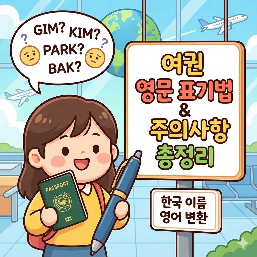 한국 이름 영어 변환, 여권 영문 성명 표기법과 주의사항 총정리