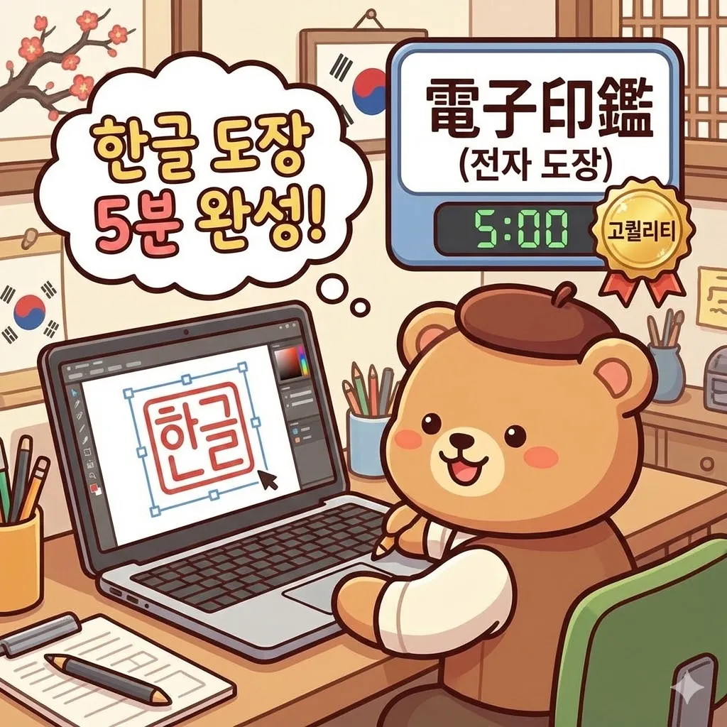 한글로 도장만들기, 5분 만에 고퀄리티 전자 도장 제작하는 법