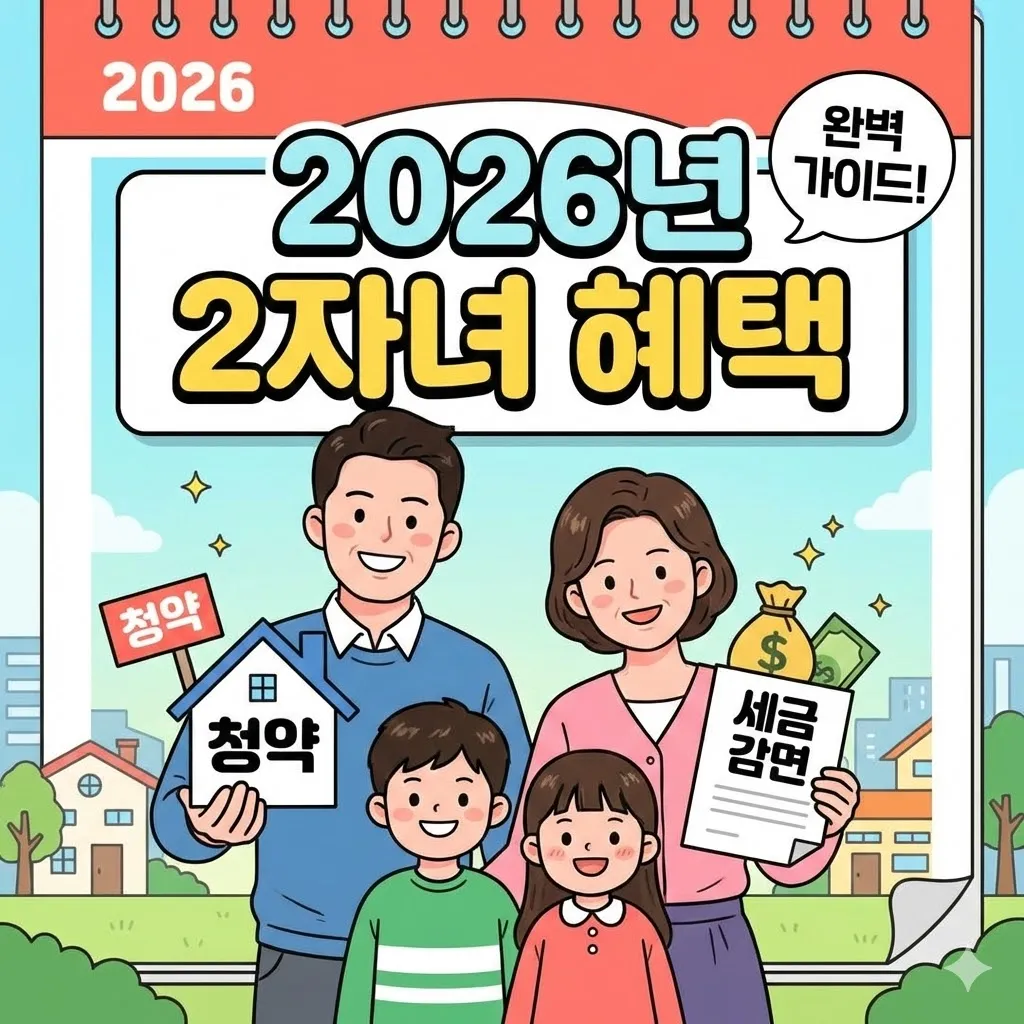 2026년 2자녀 다자녀 혜택, 달라진 주택 청약부터 세금 감면까지 완벽 가이드