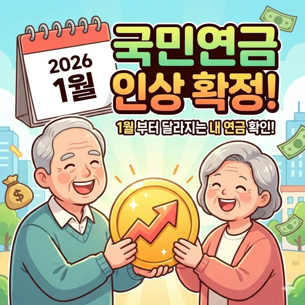 2026년 국민연금 수령액 인상률 확정! 1월부터 달라지는 내 연금 확인하세요
