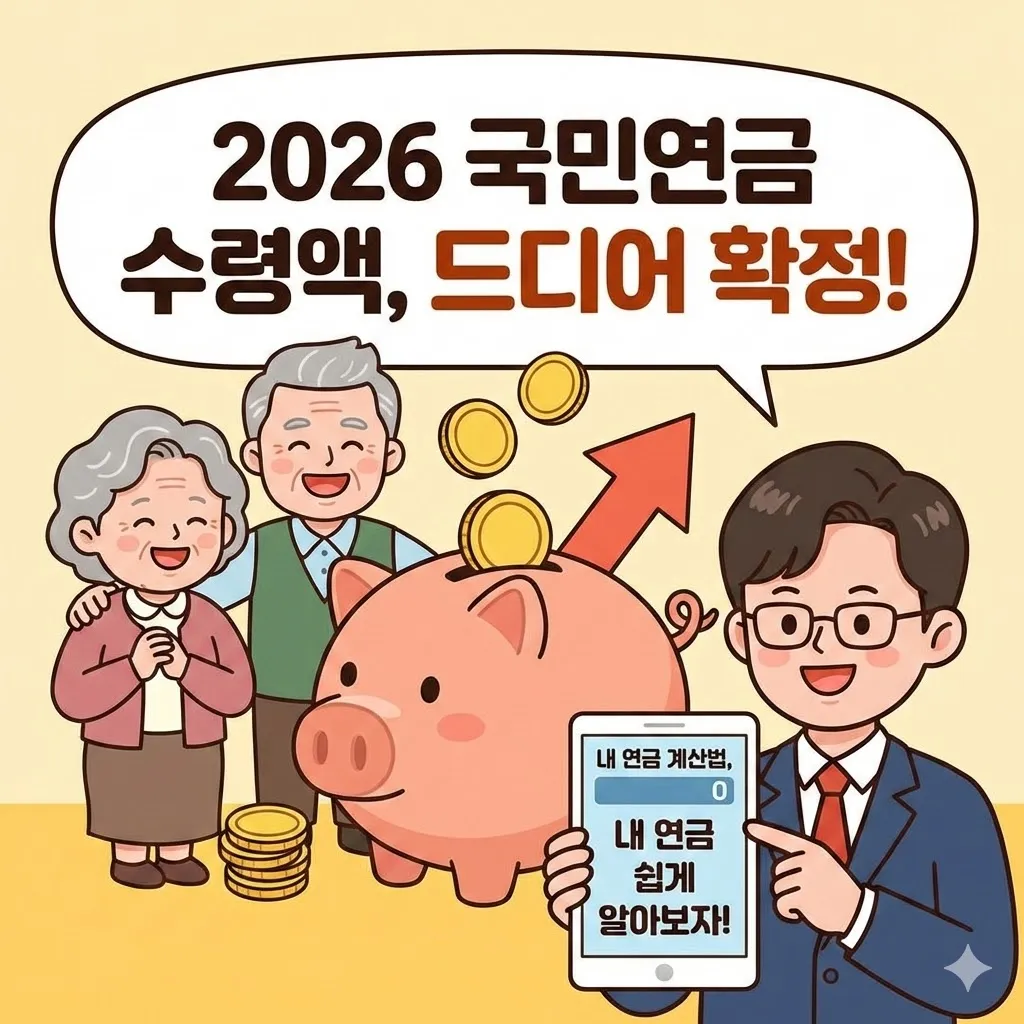 2026년 국민연금 수령액 인상률 확정 소식과 내 연금 계산법 안내
