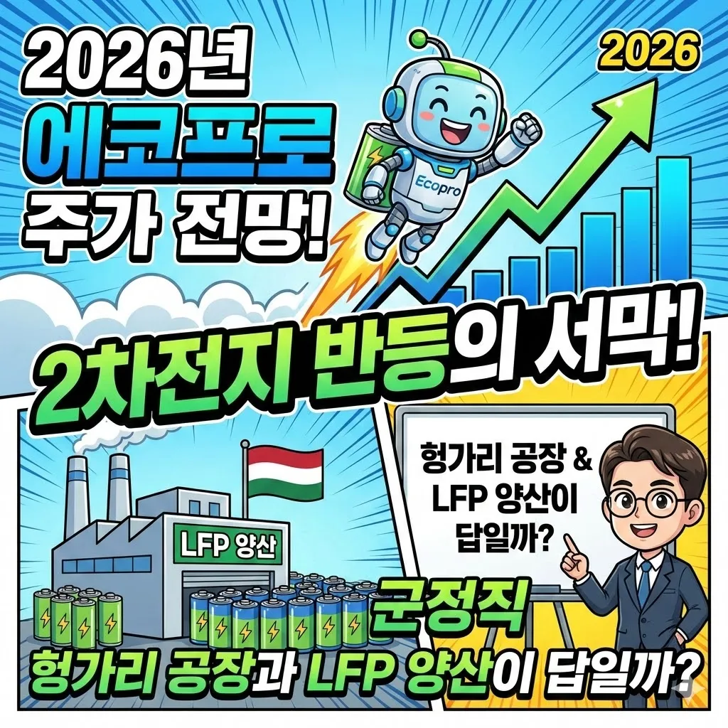 2026년 에코프로 주가 전망, 2차전지 반등의 서막, 헝가리 공장과 LFP 양산이 답일까?