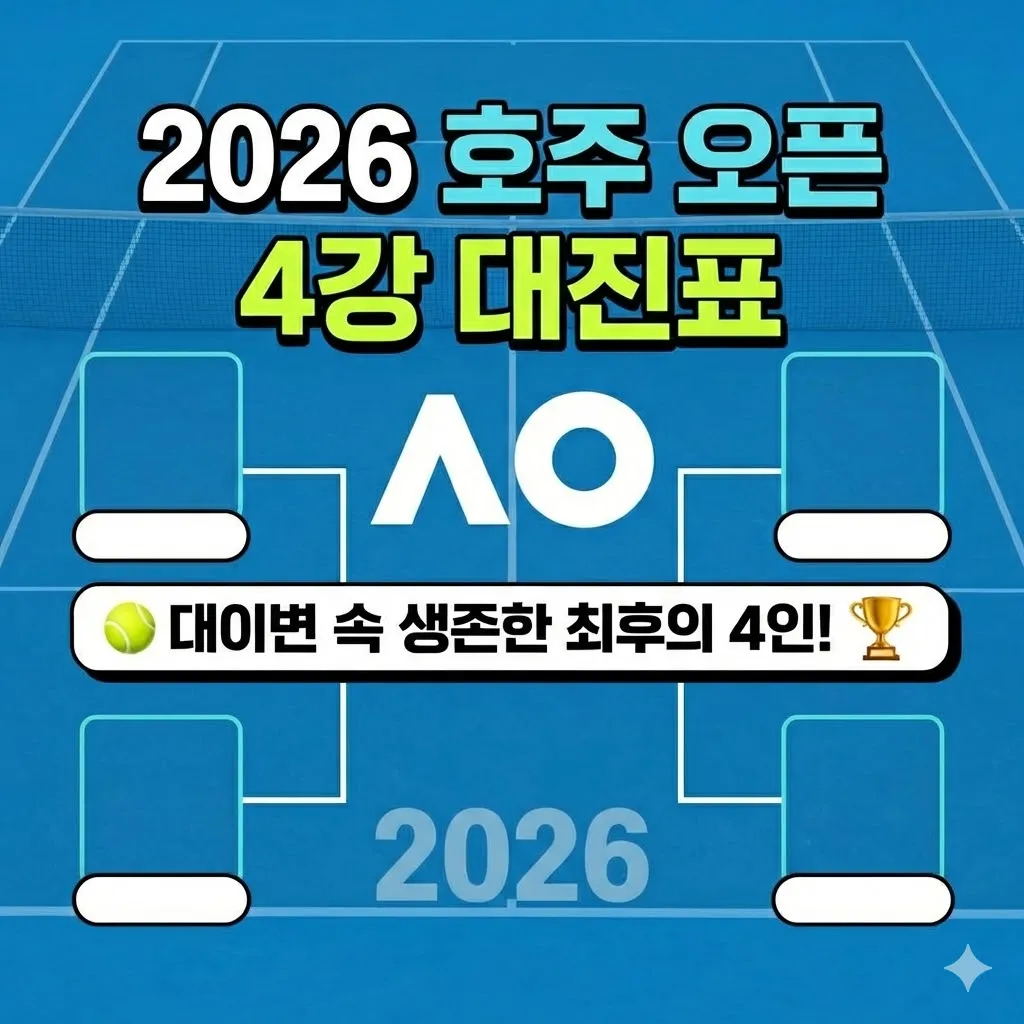 2026년 호주 오픈 4강 대진표 안내, 대이변 속 생존한 최후의 4인은 누구?