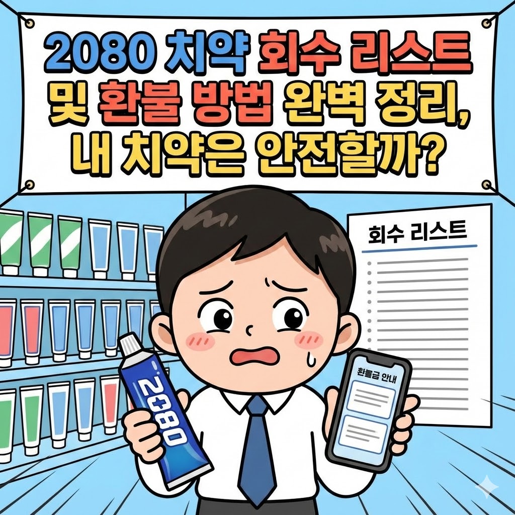 2080 치약 회수 리스트 및 환불 방법 완벽 정리, 내 치약은 안전할까?