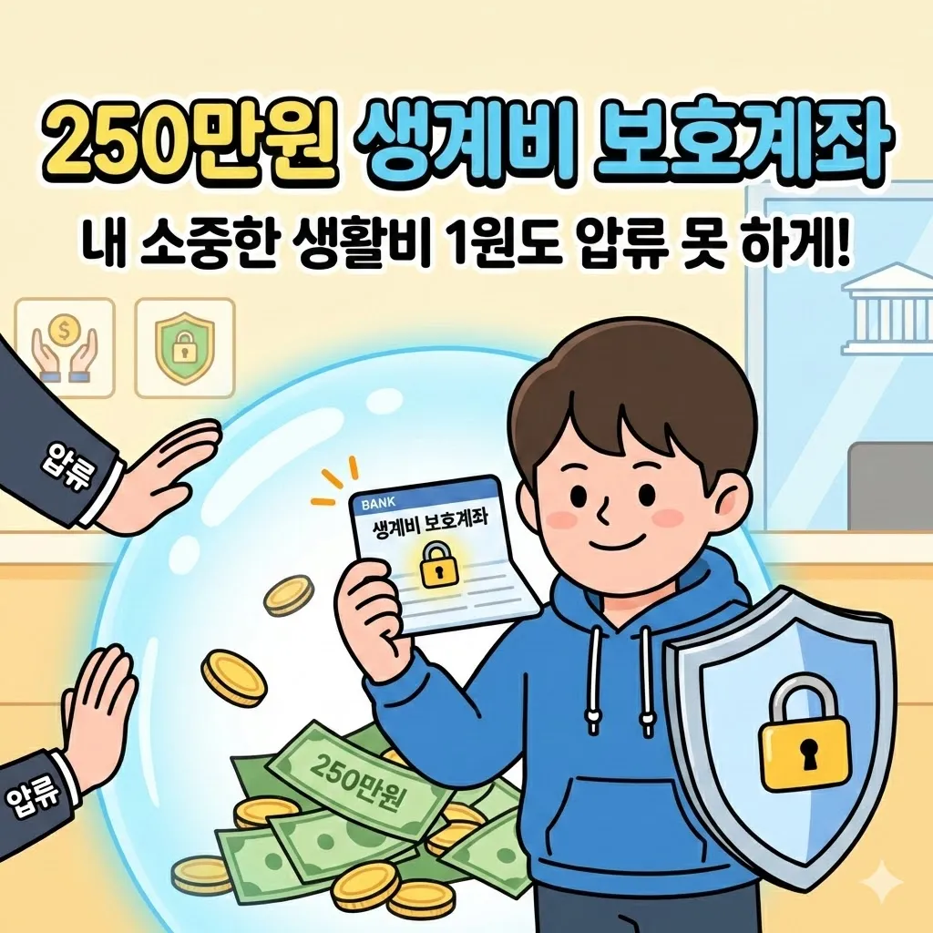 250만원 생계비 보호계좌 개설, 내 소중한 생활비 1원도 압류 못 하게 지키는 법