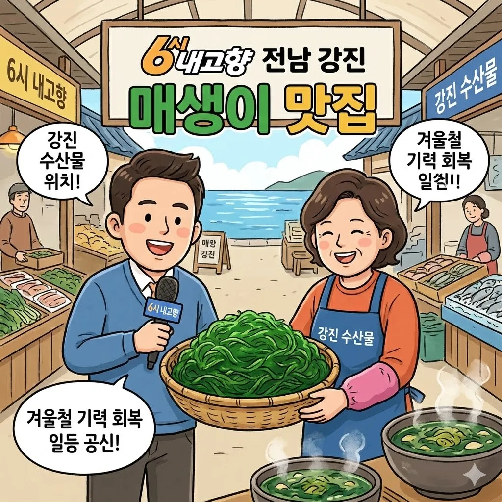 6시 내고향 전남 강진 매생이 맛집 강진 수산물 위치, 겨울철 기력 회복 돕는 일등 공신