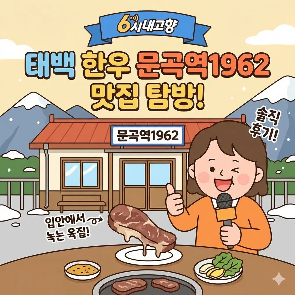 6시내고향 강원 태백 한우 문곡역1962 맛집 탐방, 입안에서 녹는 육질과 솔직 후기