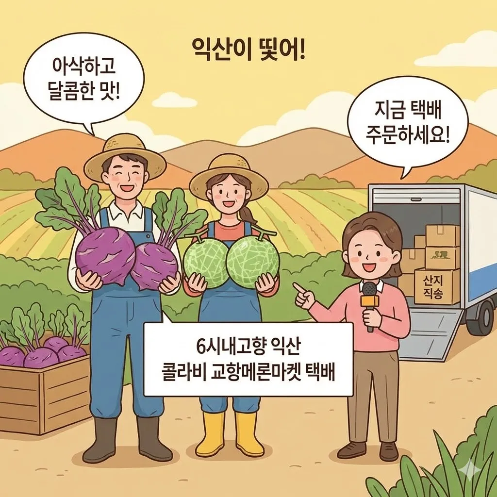 6시내고향 익산 콜라비 교항메론마켓 택배, 아삭하고 달콤한 산지 직송의 맛