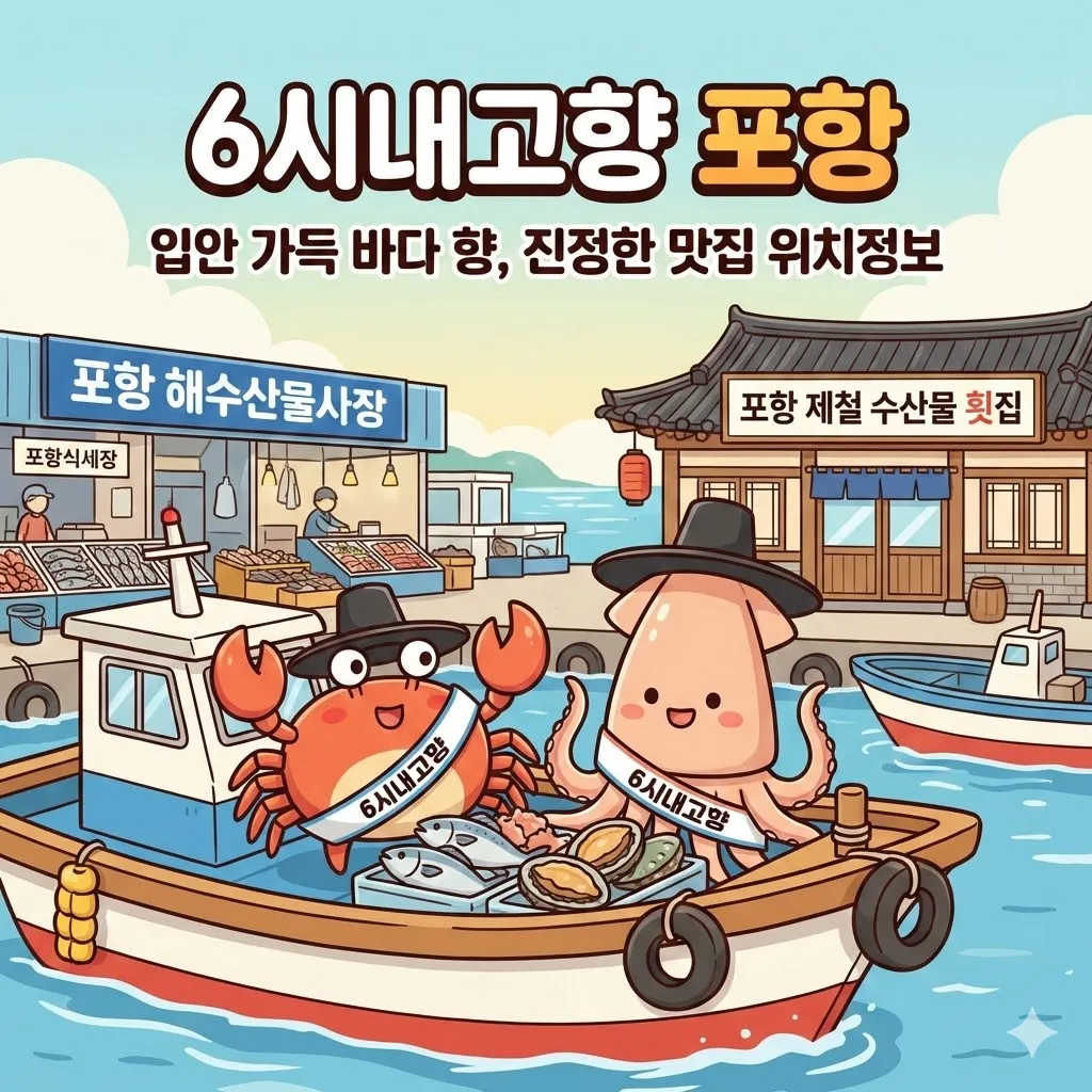 6시내고향 포항 제철 수산물 횟집, 입안 가득 바다 향이 퍼지는 진정한 맛집 위치정보