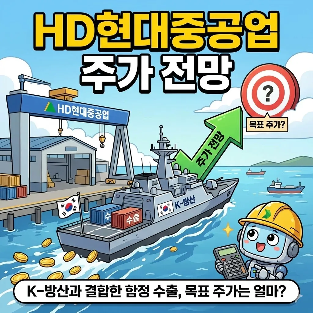HD현대중공업 주가 전망 K-방산과 결합한 함정 수출, 목표 주가는 얼마?