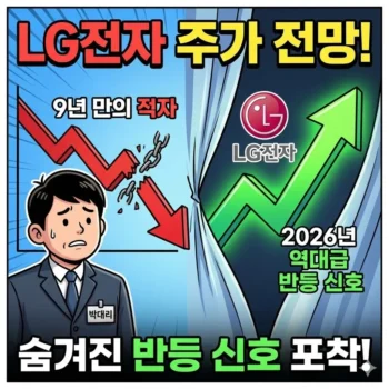 LG전자 주가 전망, 2026년 9년 만의 적자 뒤에 숨겨진 역대급 반등 신호