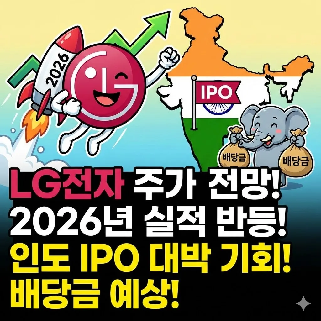 LG전자 주가 전망, 2026년 LG전자 실적 반등과 인도 IPO 대박 기회 미리보기, LG전자 배당금 예상