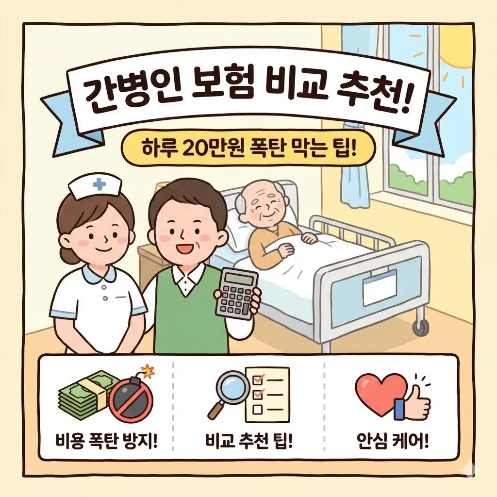 간병인 보험 비교 추천 팁, 하루 20만 원 간병비 폭탄 막는 법