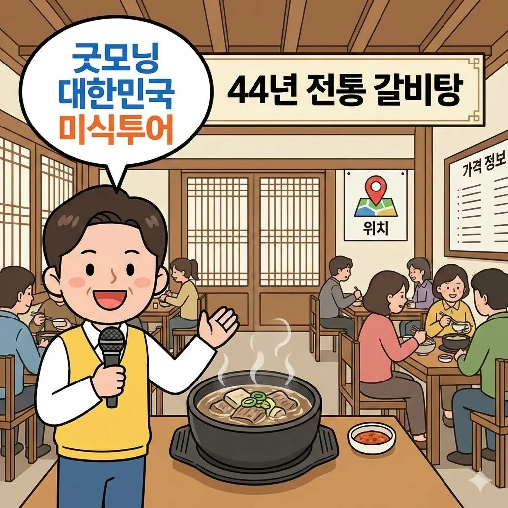 굿모닝대한민국 미식투어 44년 전통 갈비탕 위치와 가격 정보