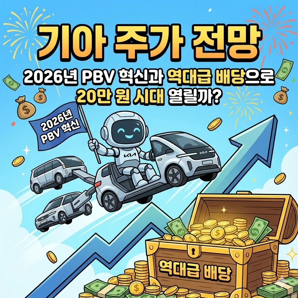 기아 주가 전망, 2026년 PBV 혁신과 역대급 배당으로 20만 원 시대 열릴까?