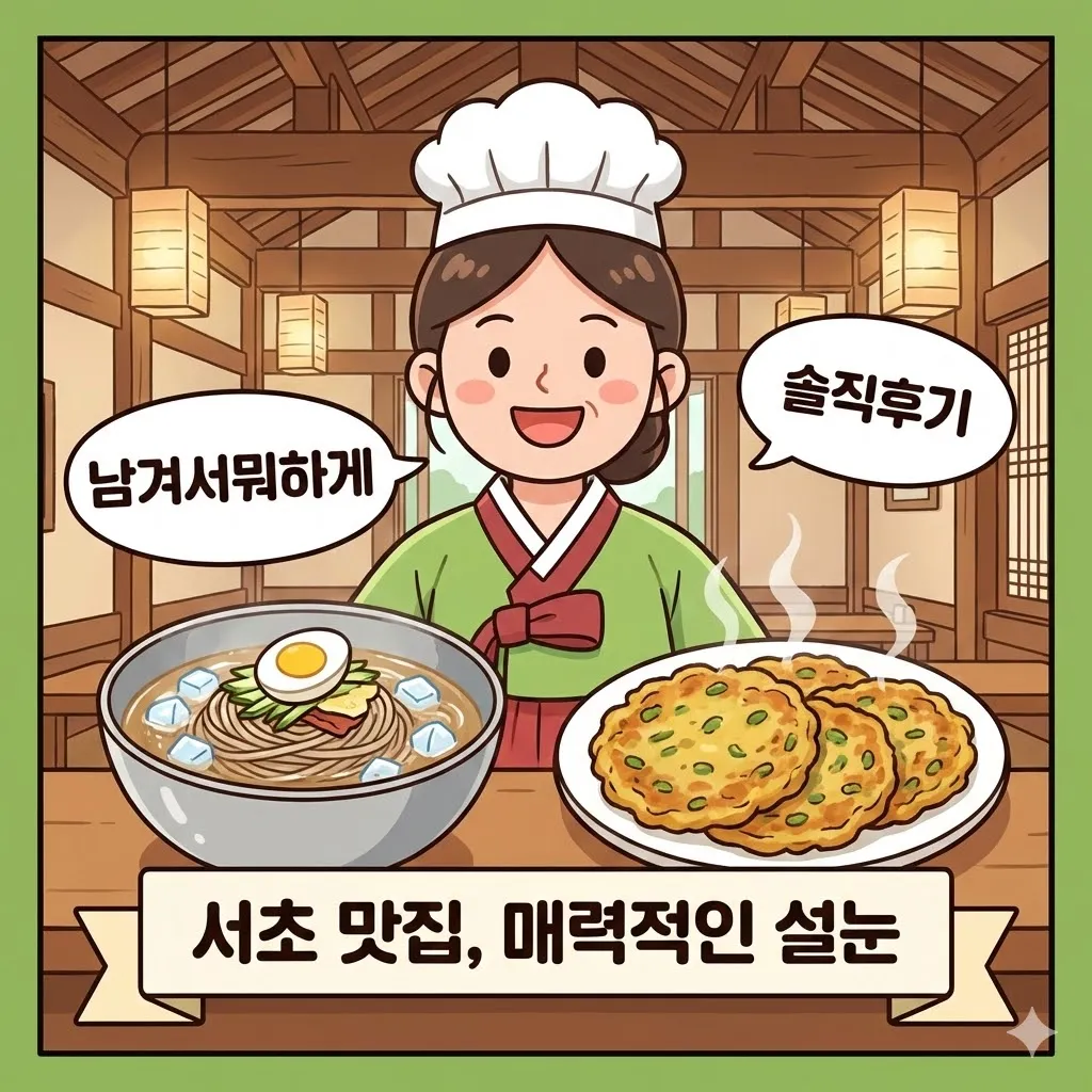 남겨서뭐하게 이북식 별미 평양냉면 녹두전 서초 맛집, 매력적인 설눈 솔직 후기